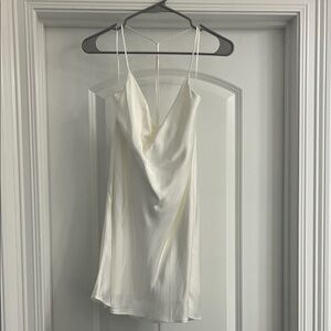 Zara Cream Satin Dress